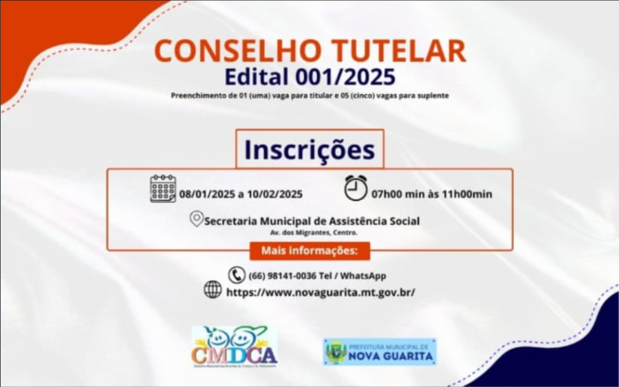 Edital do Conselho Tutelar - Inscrições Abertas para Vagas de Titular e Suplente