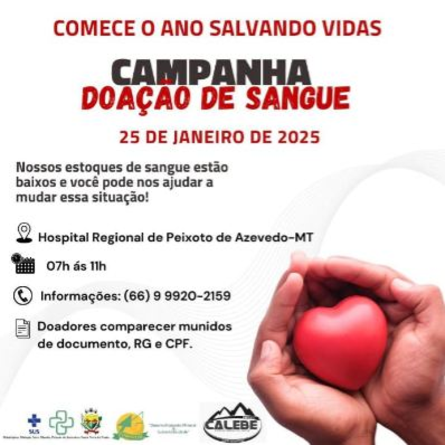 Campanha de Doação de Sangue – Hospital Regional de Peixoto de Azevedo